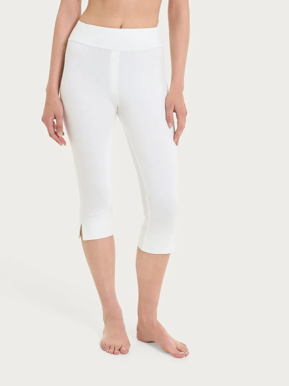 Ragno beYOUtiful leggings pinocchietto bianco denim elasticizzato