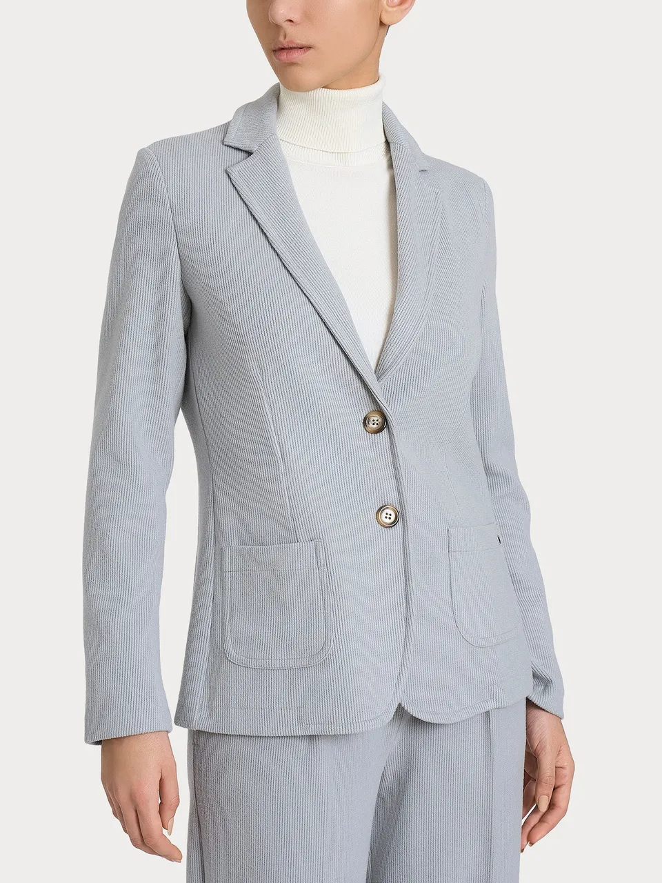 Ragno Velvet Blazer due bottoni grigio vestibilità regular