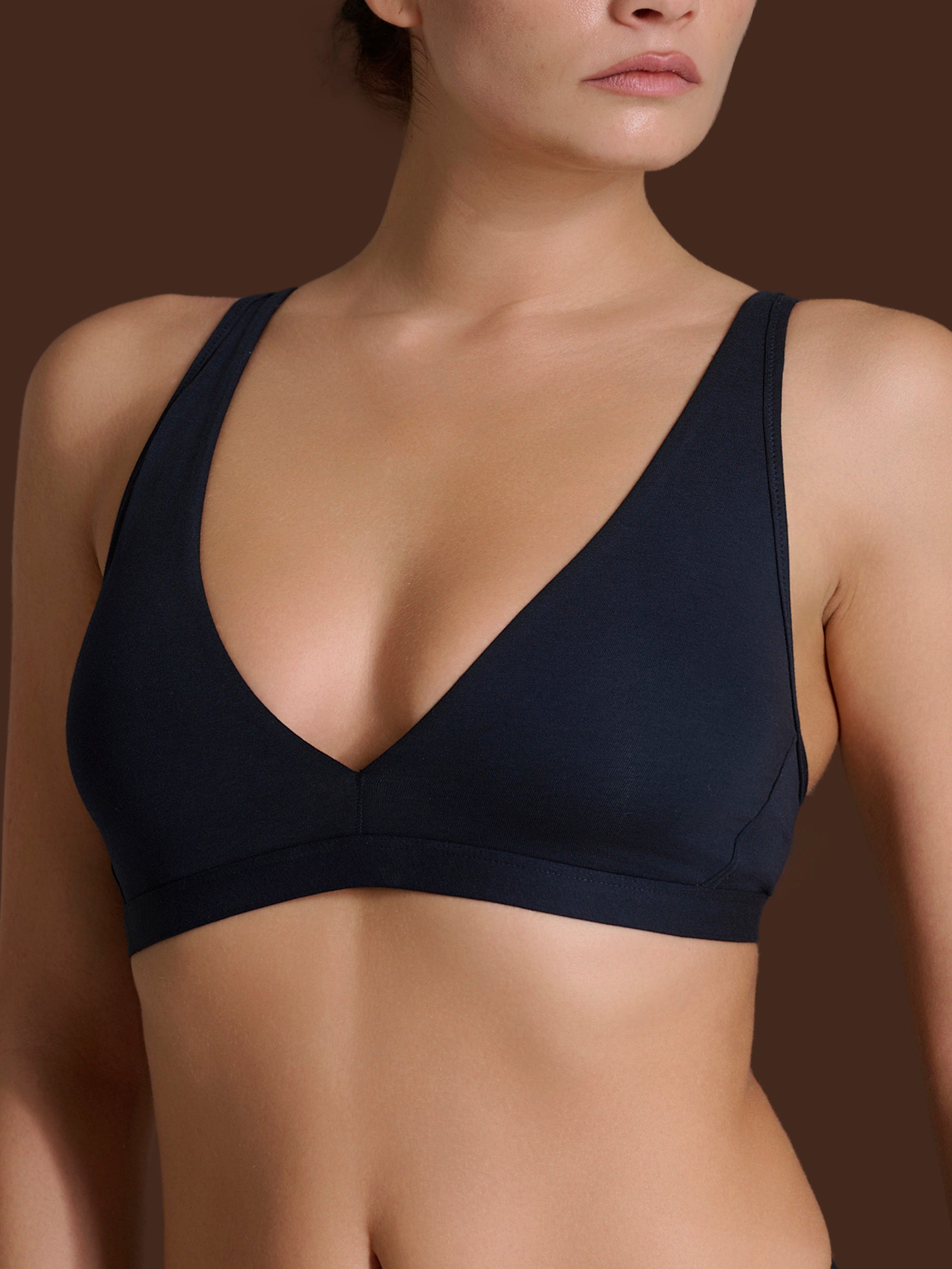 Ragno beYOUtiful Bralette reggiseno bleu cotone senza ferretto