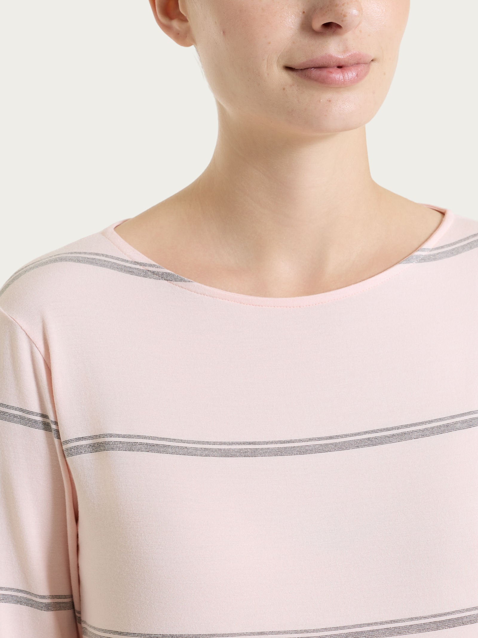Ragno Viscosa Summer Maglietta maglietta Cameo Rose righe lurex