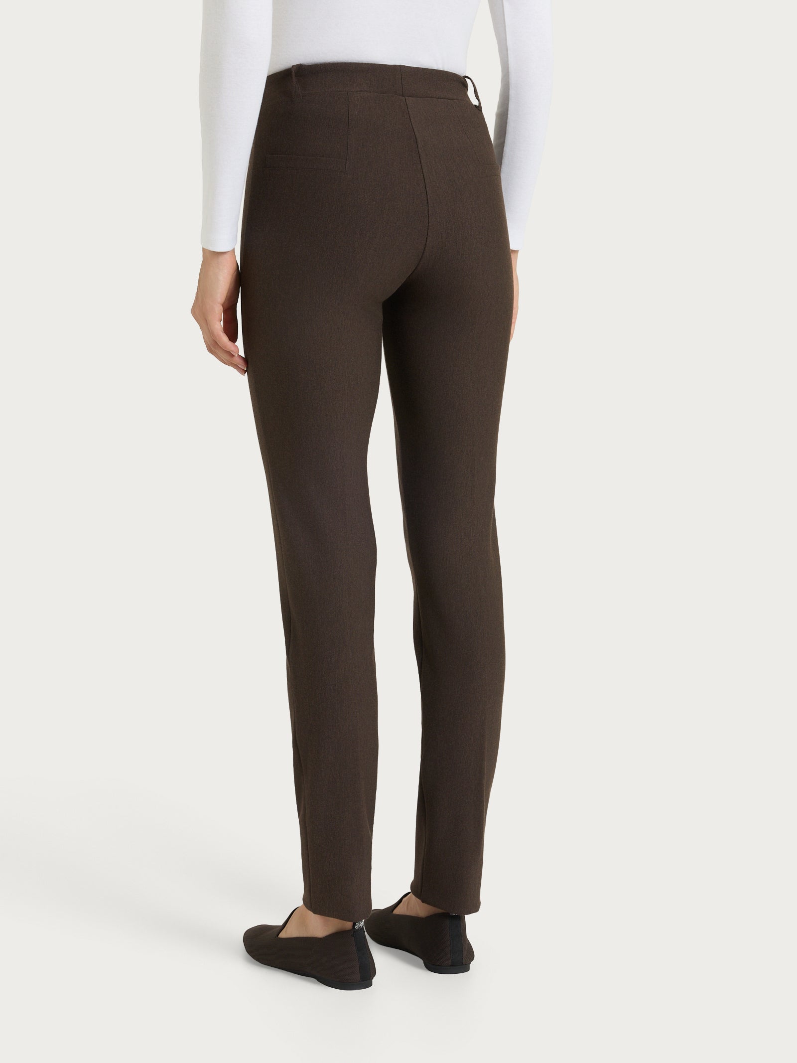 Ragno Compact a Sigaretta Pantalone Ebano Mel. elasticizzato