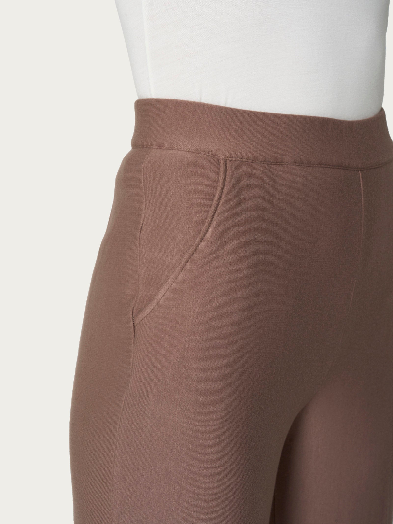 Ragno Comfort pantalone palazzo Pine Bark felpato