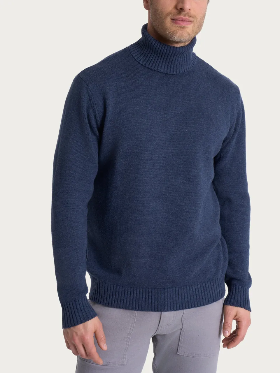 Ragno Winter Cotton Dolcevita Maglia Avio Mel. puro cotone