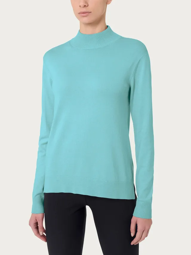 Ragno Four Seasons Lupetto maglia donna Nile Blue misto viscosa