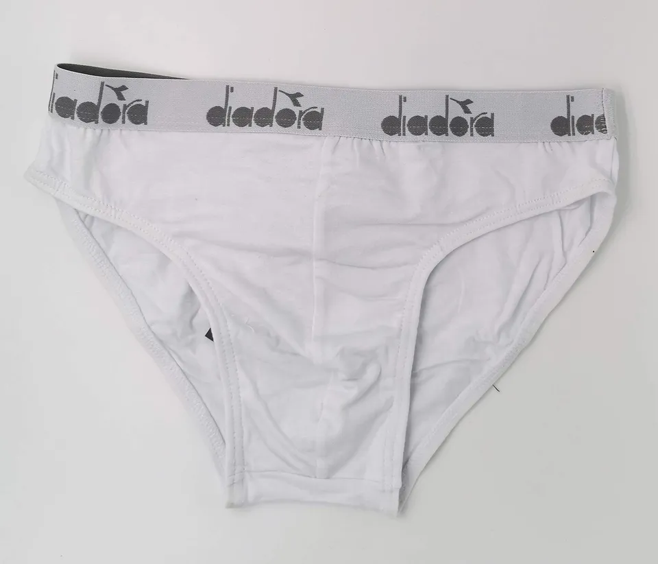 Diadora Originale Slip Uomo Cotone 3 Paia Bianco Cotone