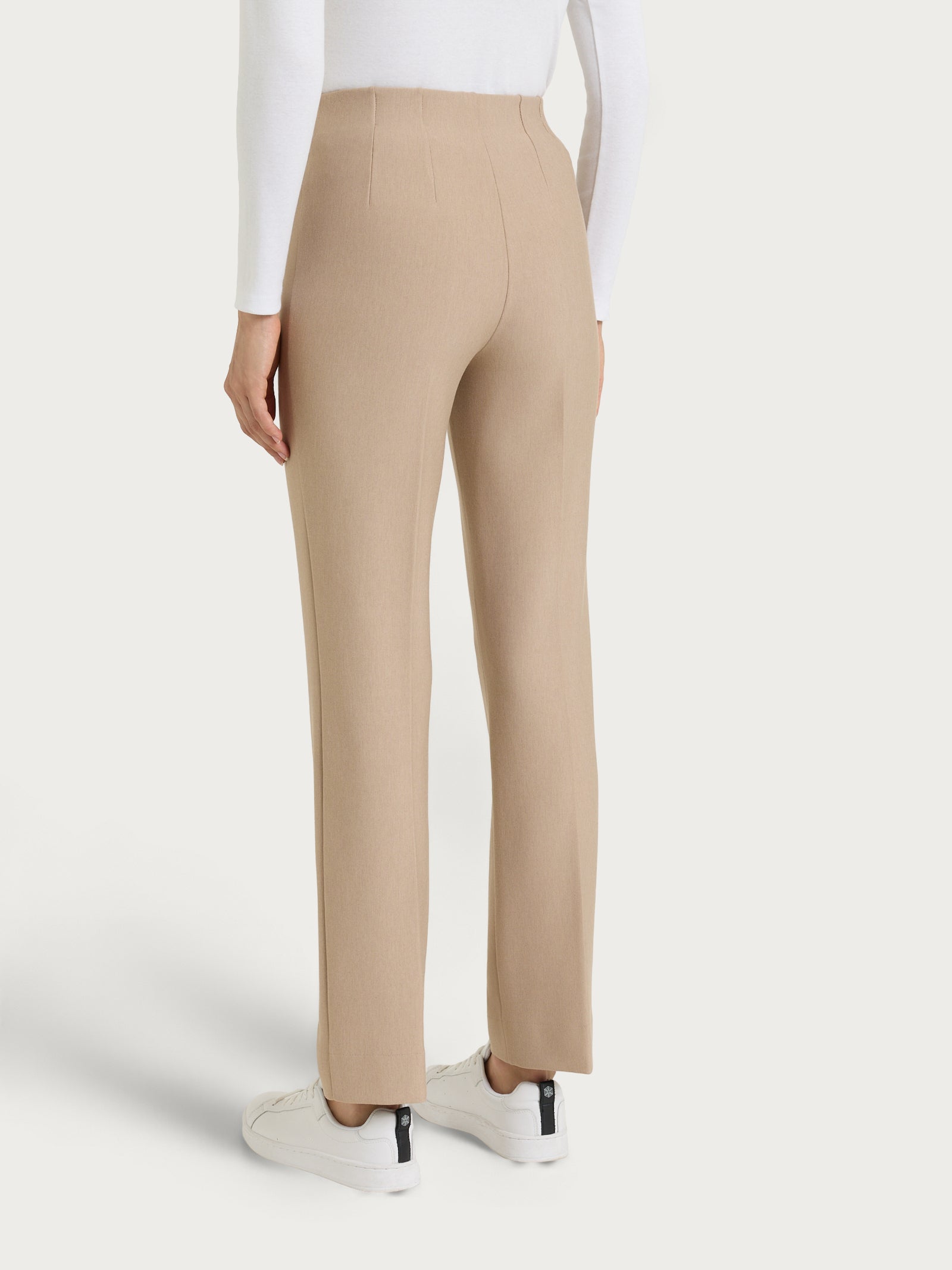 Ragno Compact Pantalone gamba dritta cammello melange