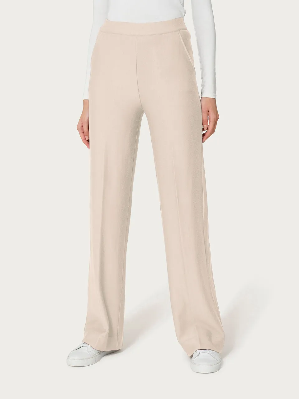 Ragno Relaxed Wardrobe The Wide Leg pantalone Champignon felpa