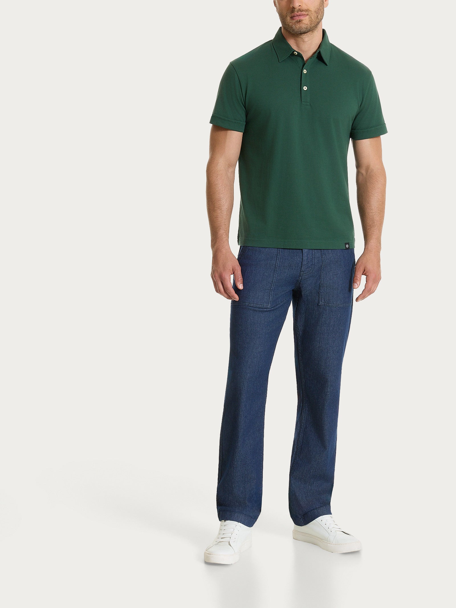 Ragno Puro Cotone polo manica corta Pineneedle piquet