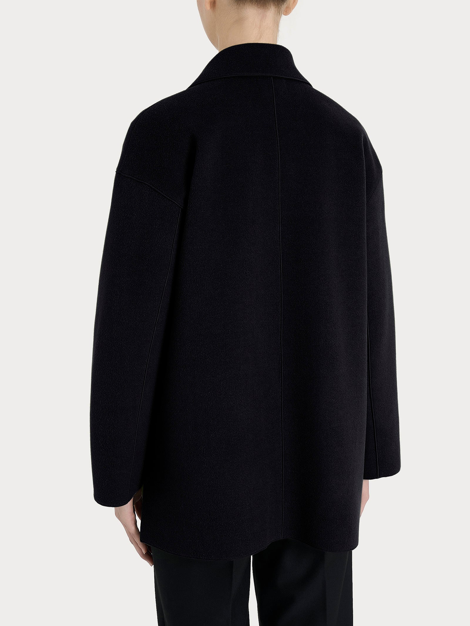 Ragno Vegan Wool cappotto caban donna nero caldo