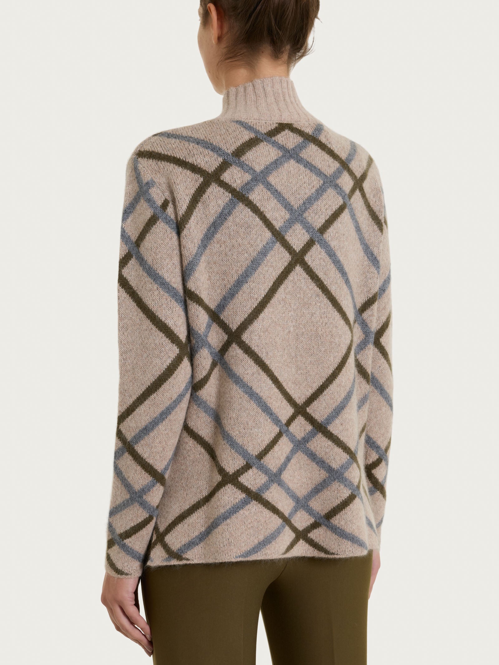 Ragno Natural Soft Lupetto Check Donna Zenzero Melange