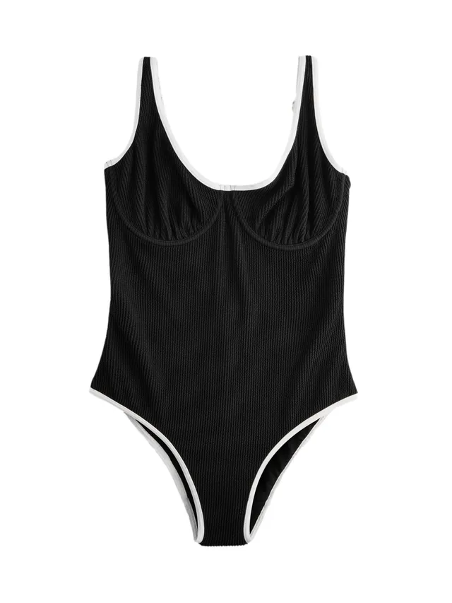 Next Costume Intero Donna DD+ 38/85E Nero Contenitivo