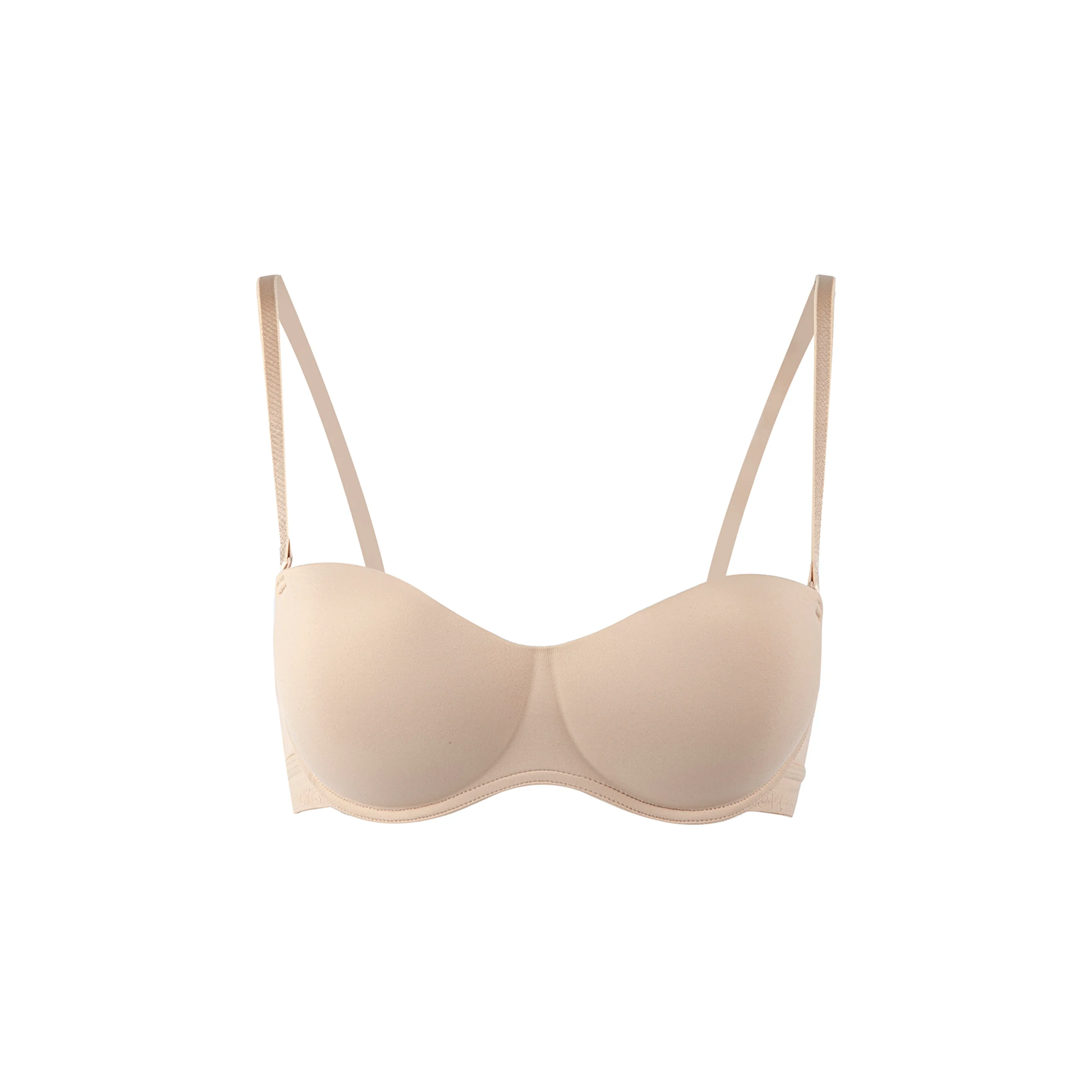 Maria Grazia Severi reggiseno senza spalline imbottito con ferretto beige