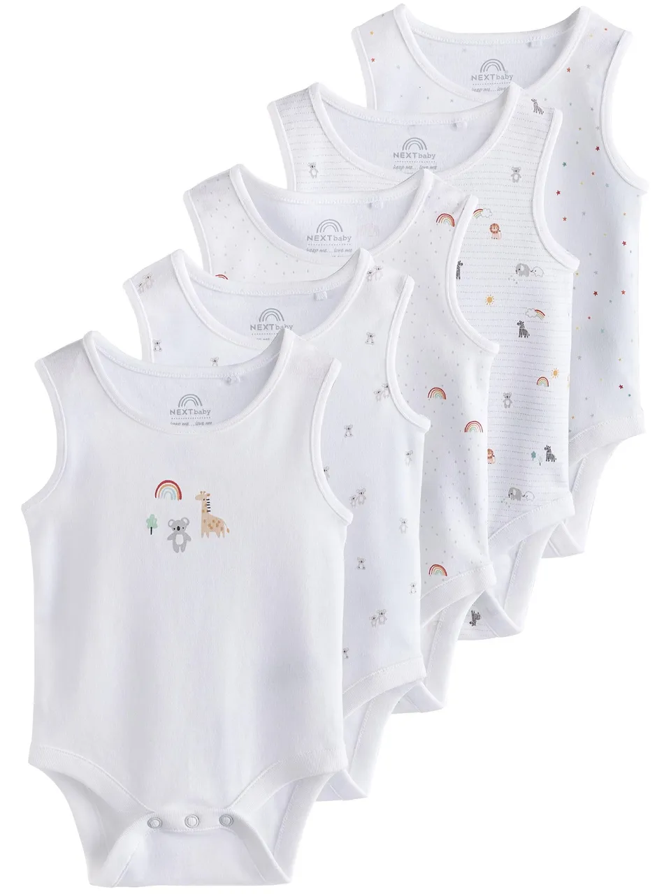 Geo Next Body Canotta Neonato 5 Pezzi Cotone Taglia 50