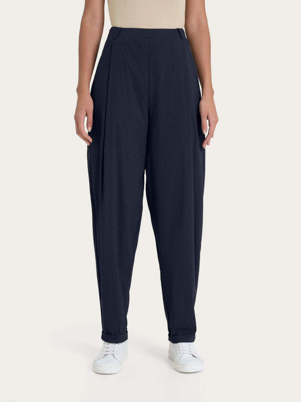 Ragno Super Fresh Pantaloni carrot Bleu cotone stretch