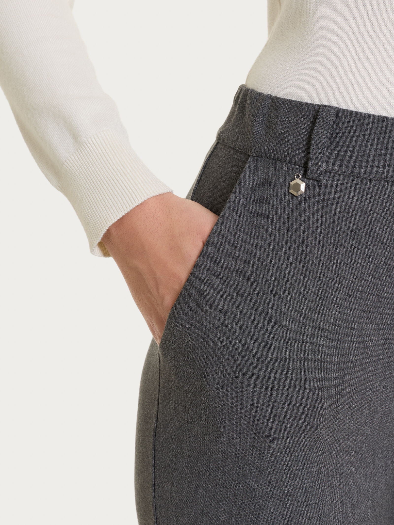Ragno Compact pantalone flare Ardesia Mel. tasche