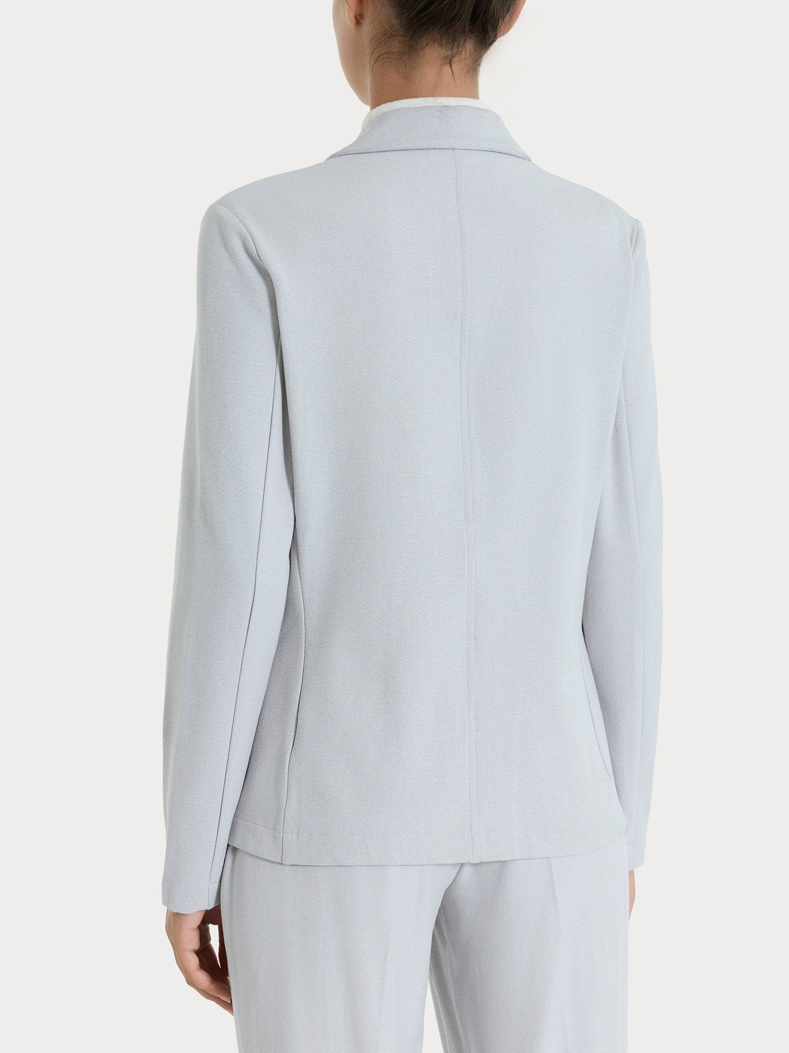 Ragno blazer doppio petto flanella ghiaia melange elegante