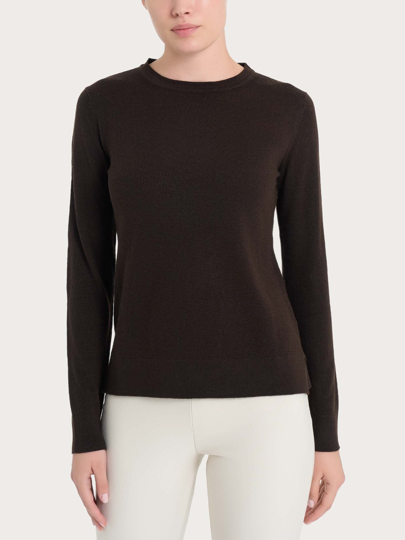 Ragno Merino Soft Maglia Girocollo Chocolate Torte Lana