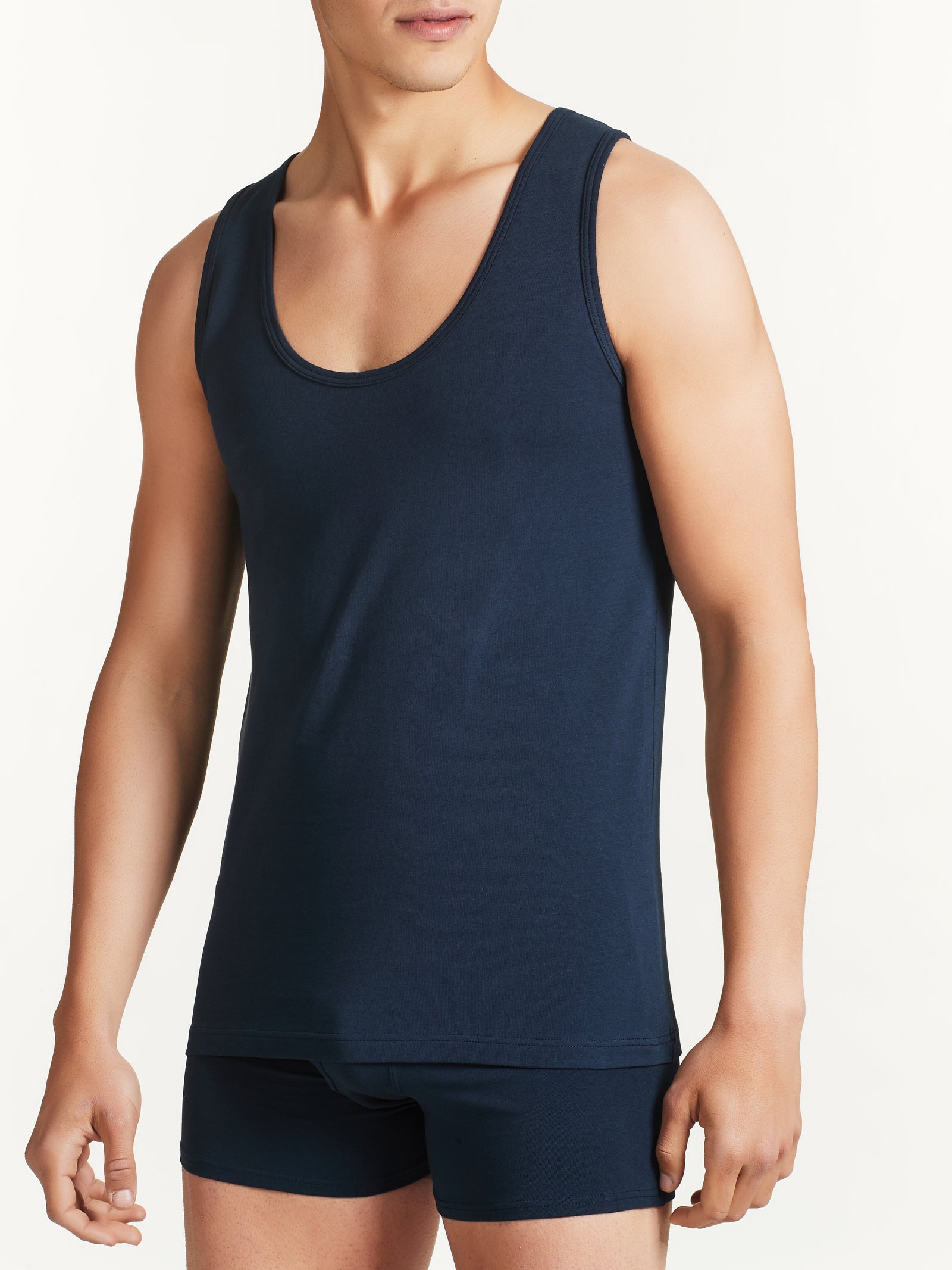 Ragno Dynamic canottiera uomo cotone Bleu Bipack 2 pezzi