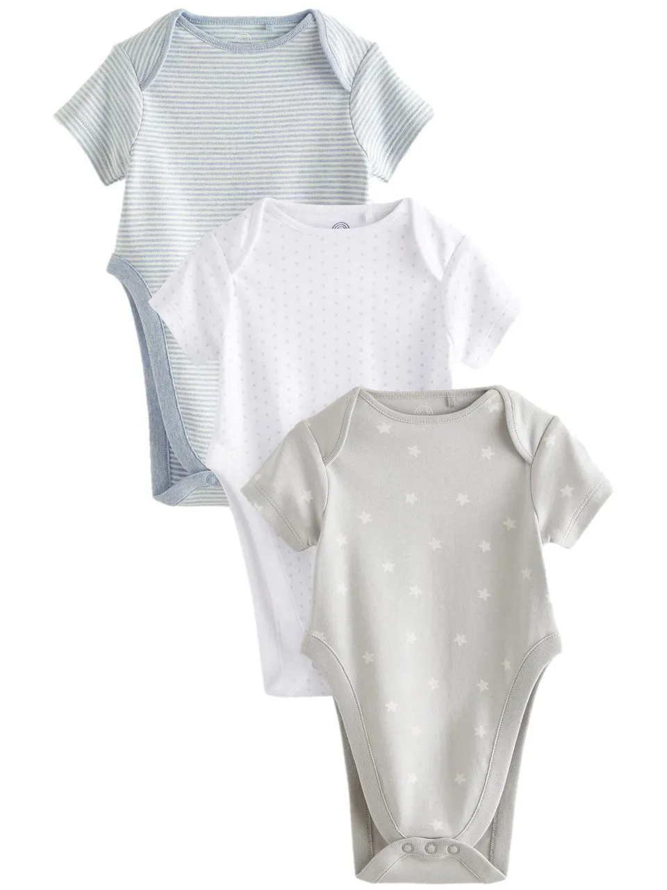 Next Body Manica Corta Neonato 3 Pezzi 74-80 Cotone