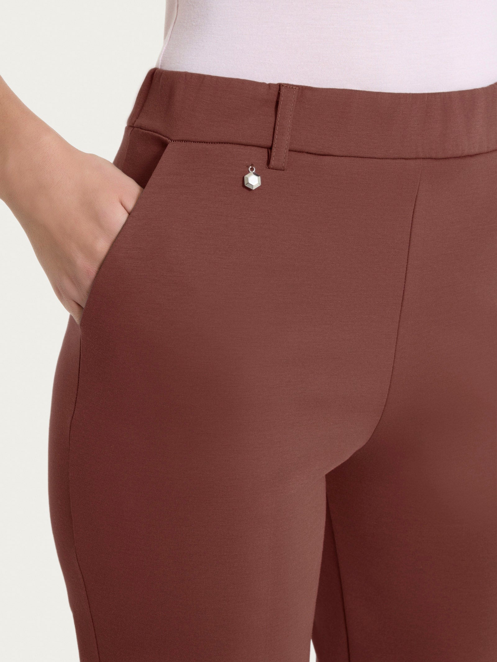 Ragno Compact Light pantalone dritto Cappuccino con tasche