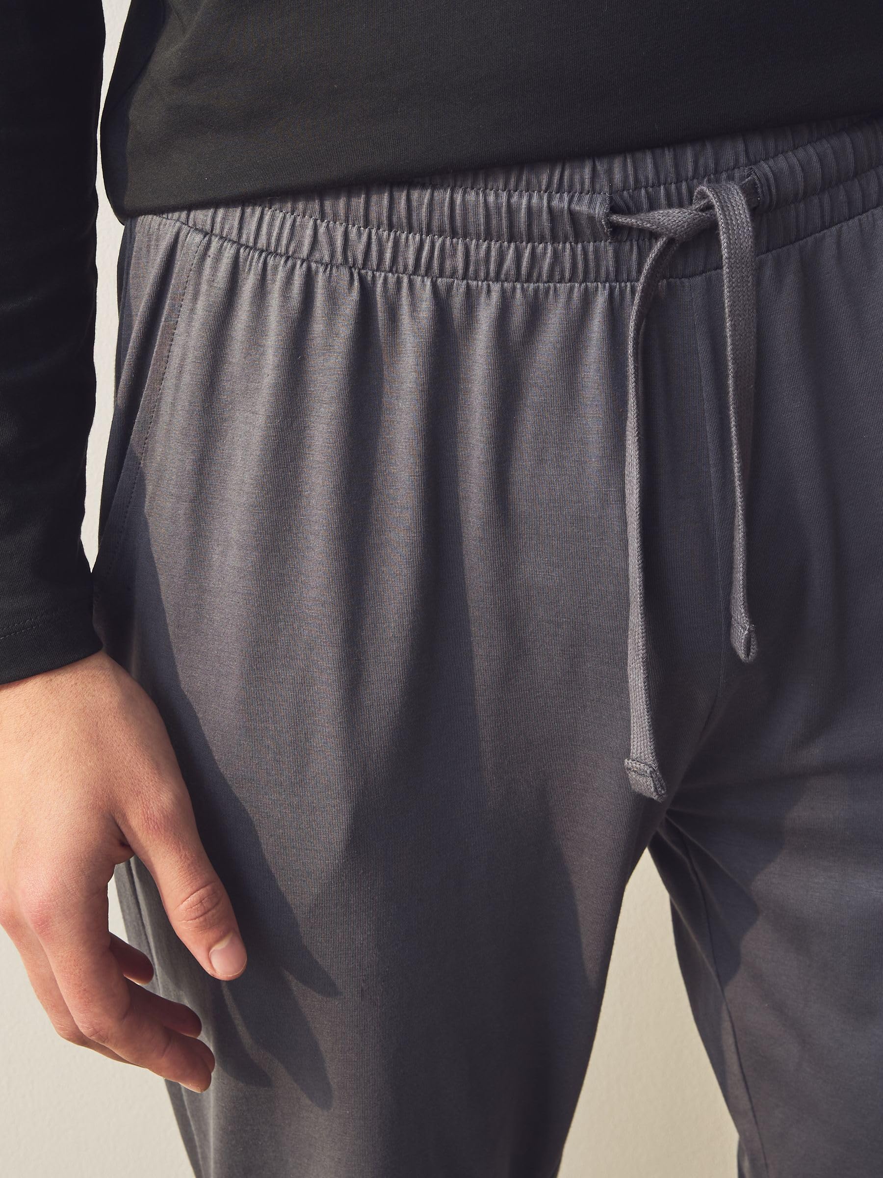 Next pigiama uomo maniche lunghe con elastico sul fondo M cotone