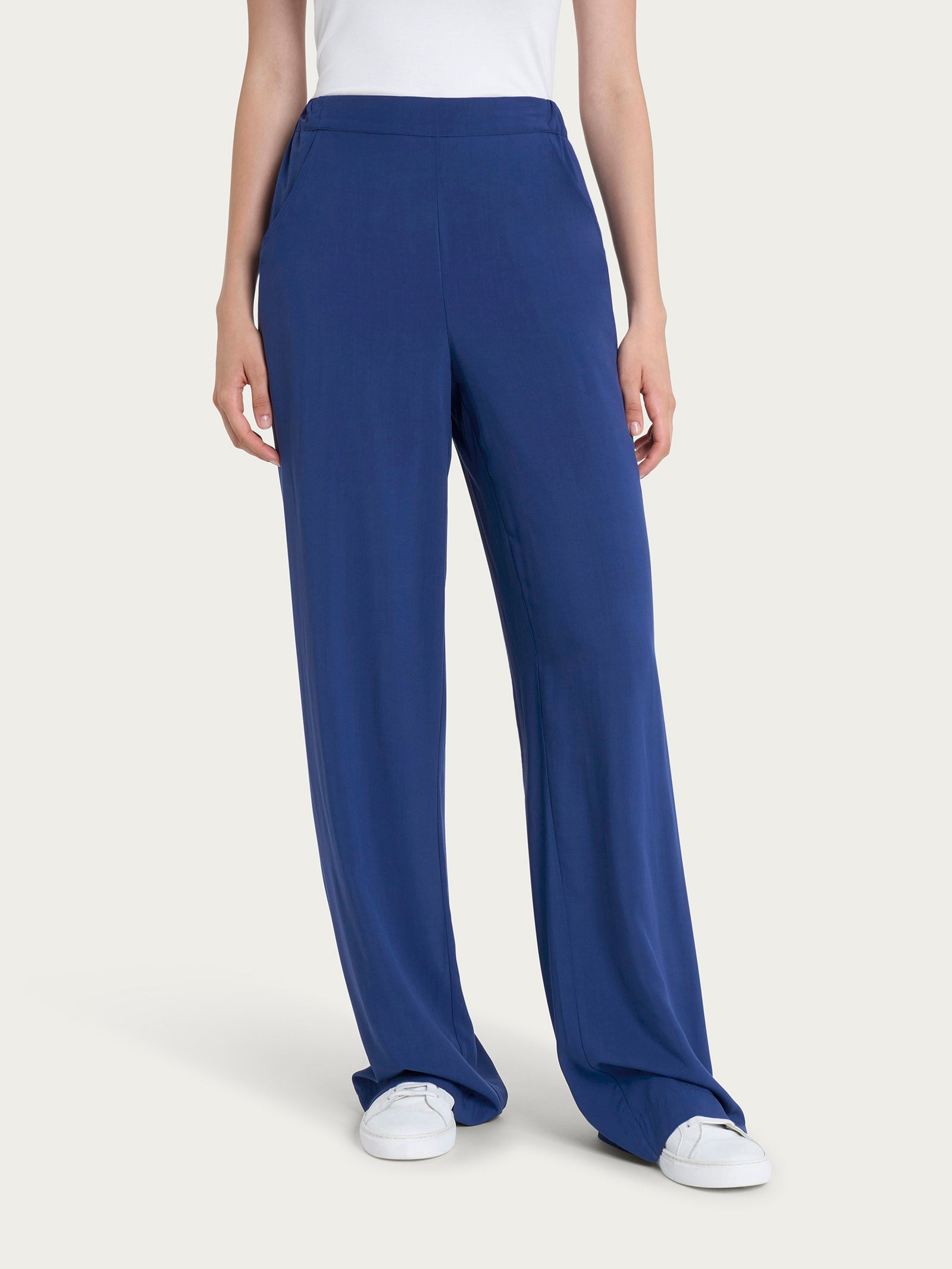 Ragno EcoSeta Pantalone Ampio Blueberry Viscosa