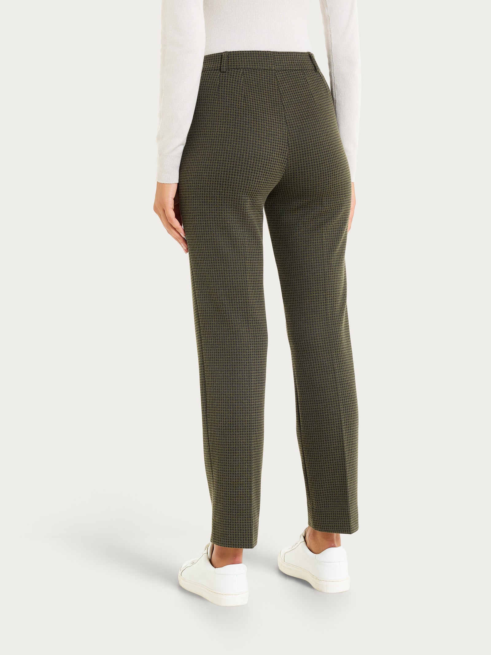 Ragno Straight Leg Pantalone Eco Jacquard donna Dark Olive elasticizzato