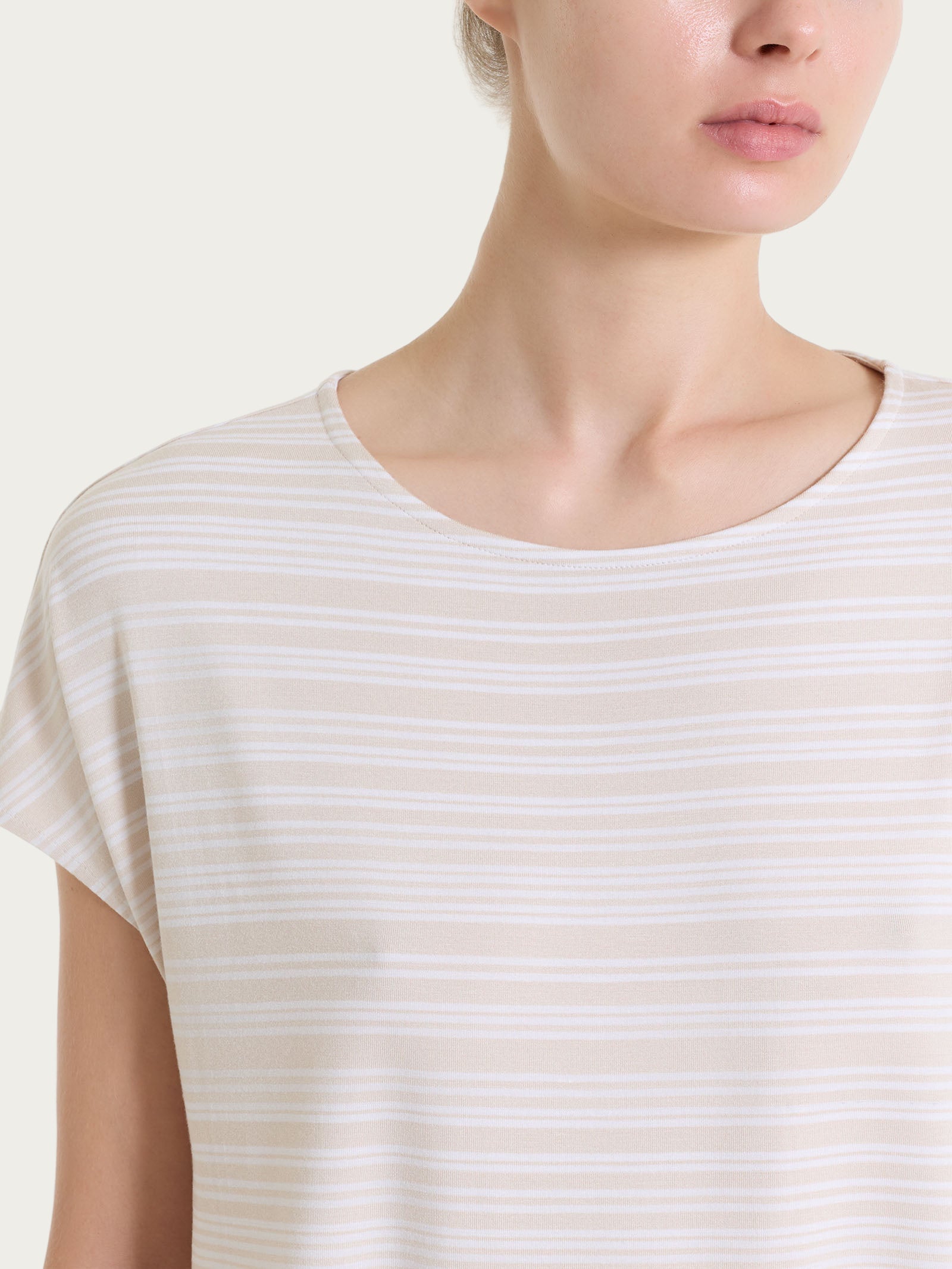 Ragno Viscosa Summer maglietta righe fantasia champignon