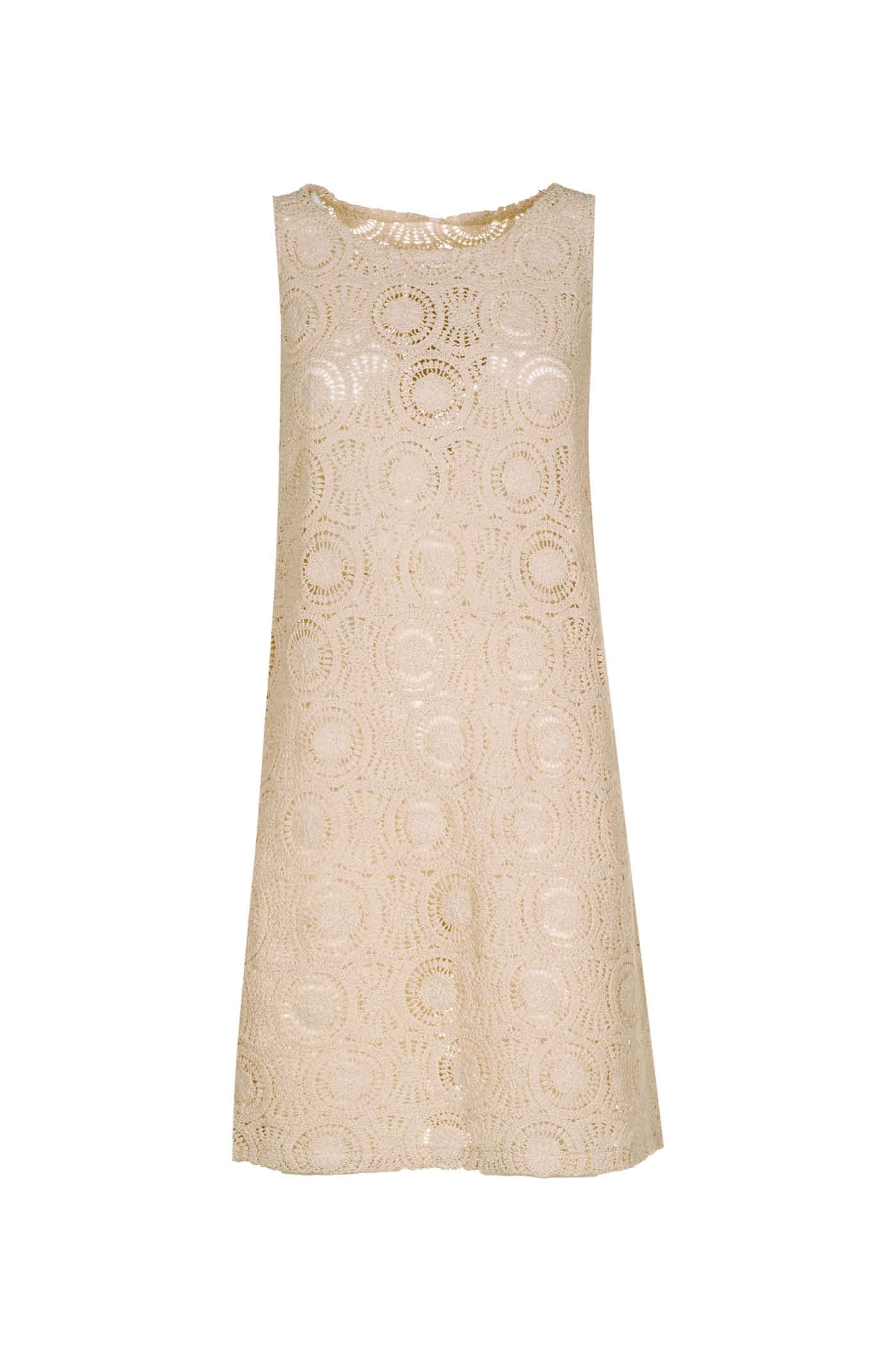Goldenpoint Coachella Abito Copricostume Effetto Crochet Tinta Unita