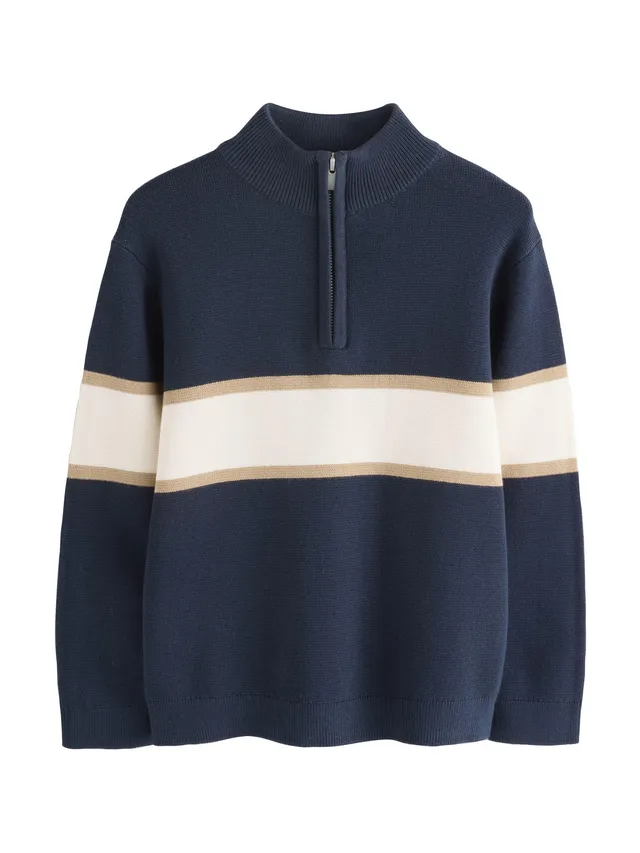 Next maglia blocchi colore zip bambino 110