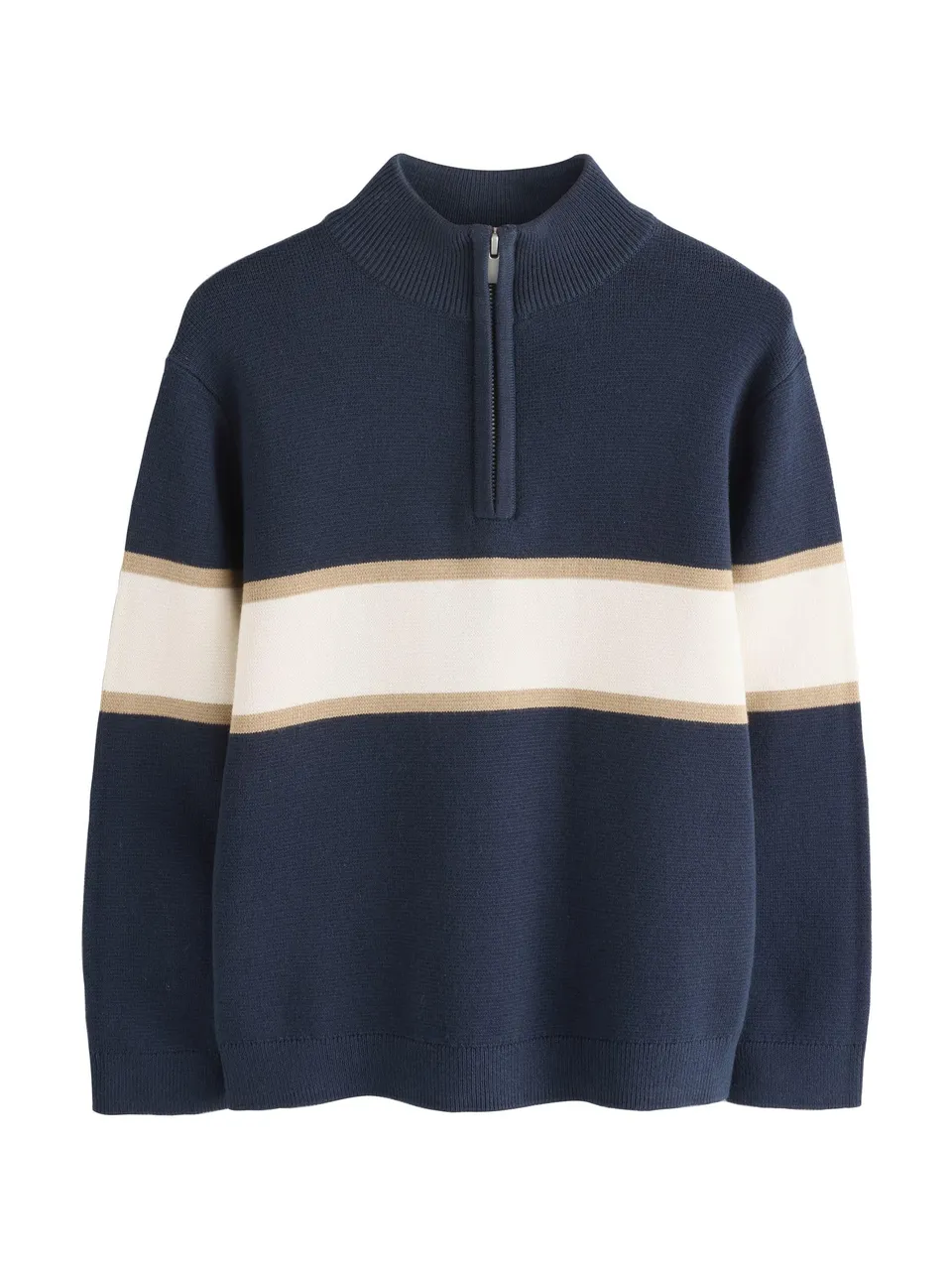 Next maglia blocchi colore zip bambino 110