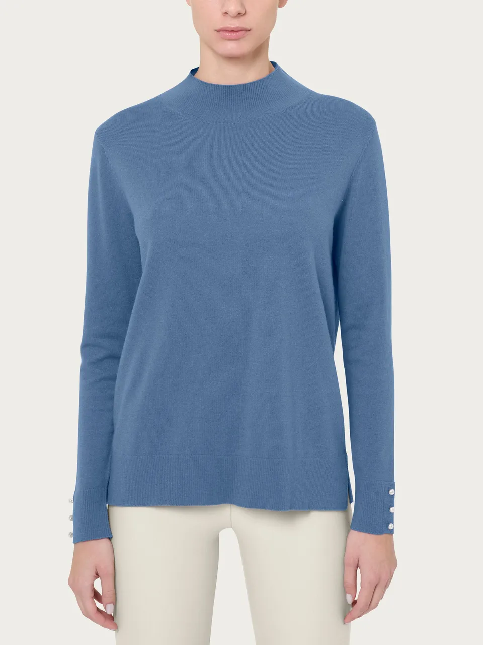 Ragno SL Lupetto Donna Colony Blue in Pura Lana Merino