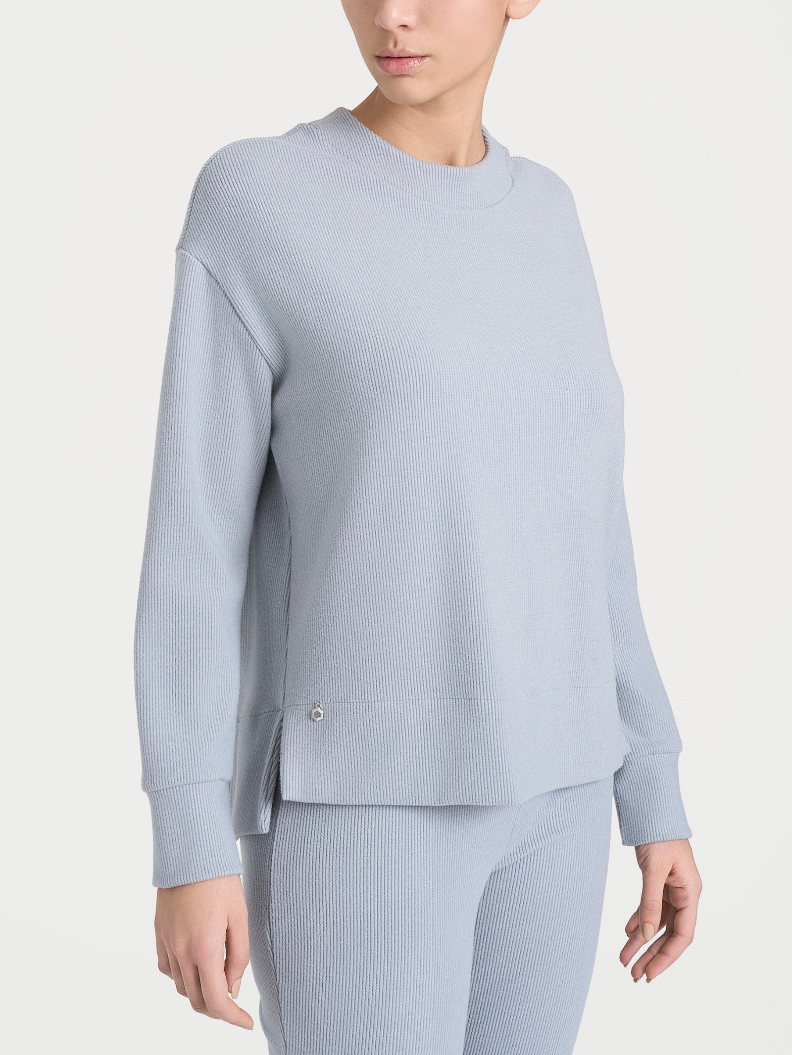 Ragno Relaxed Wardrobe Felpa Girocollo Velvet Ultimate Gray Over
