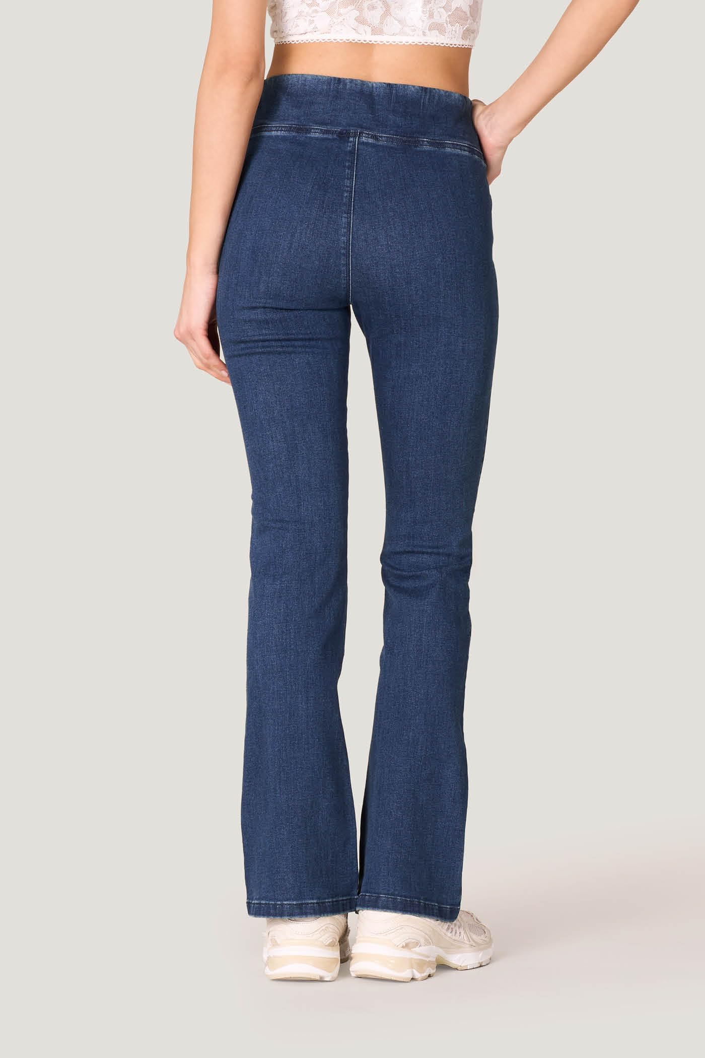 Goldenpoint Flare Long Jeans Denim Vita Alta Svasato Donna
