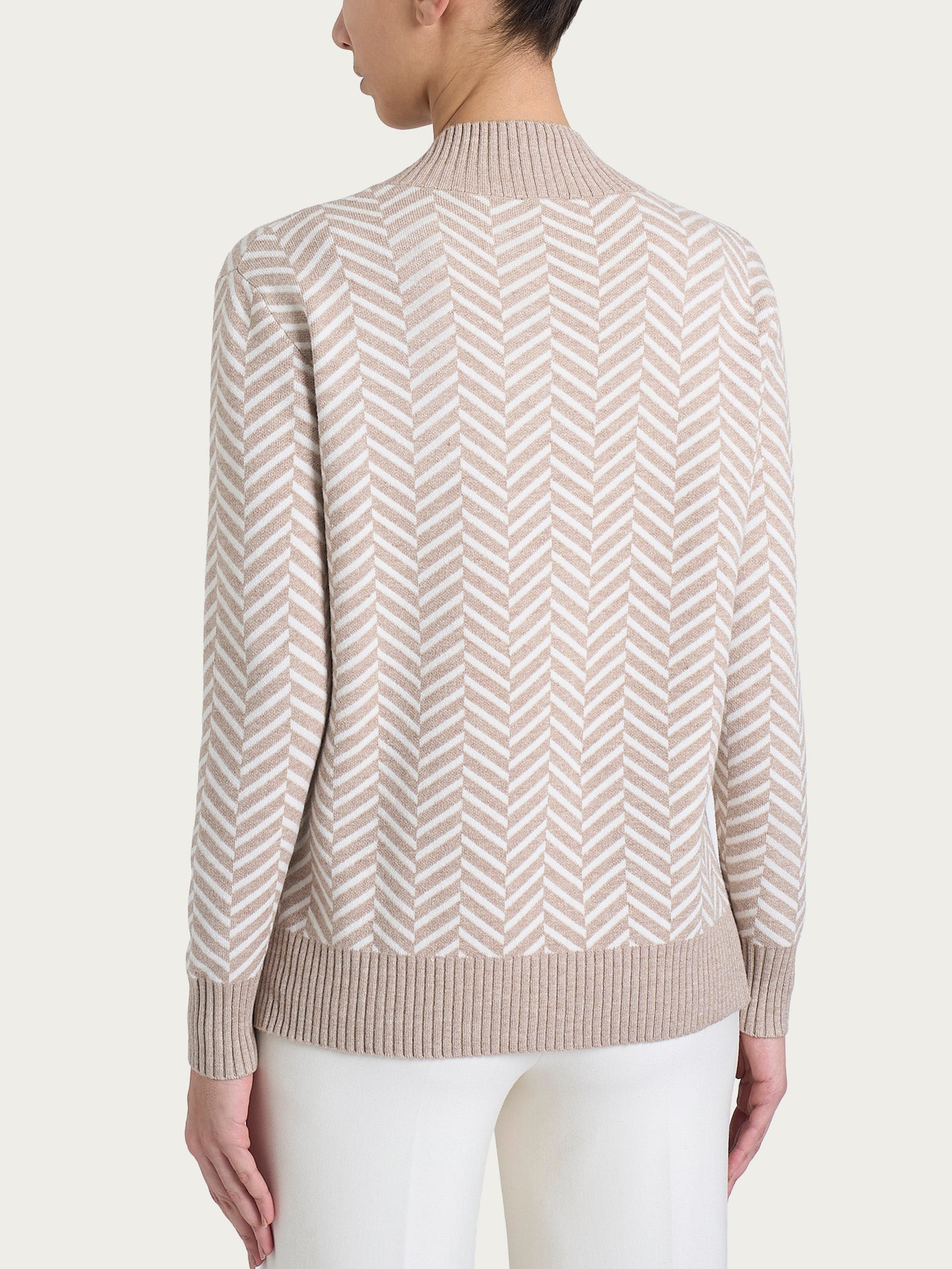 Ragno Four Seasons maglia donna scollo V cammello viscosa
