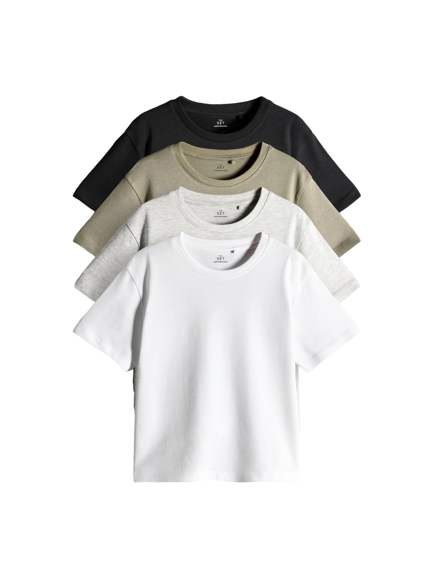 Next The Set T-Shirt Skater Ragazzo Cotone Pesante 4 Pezzi