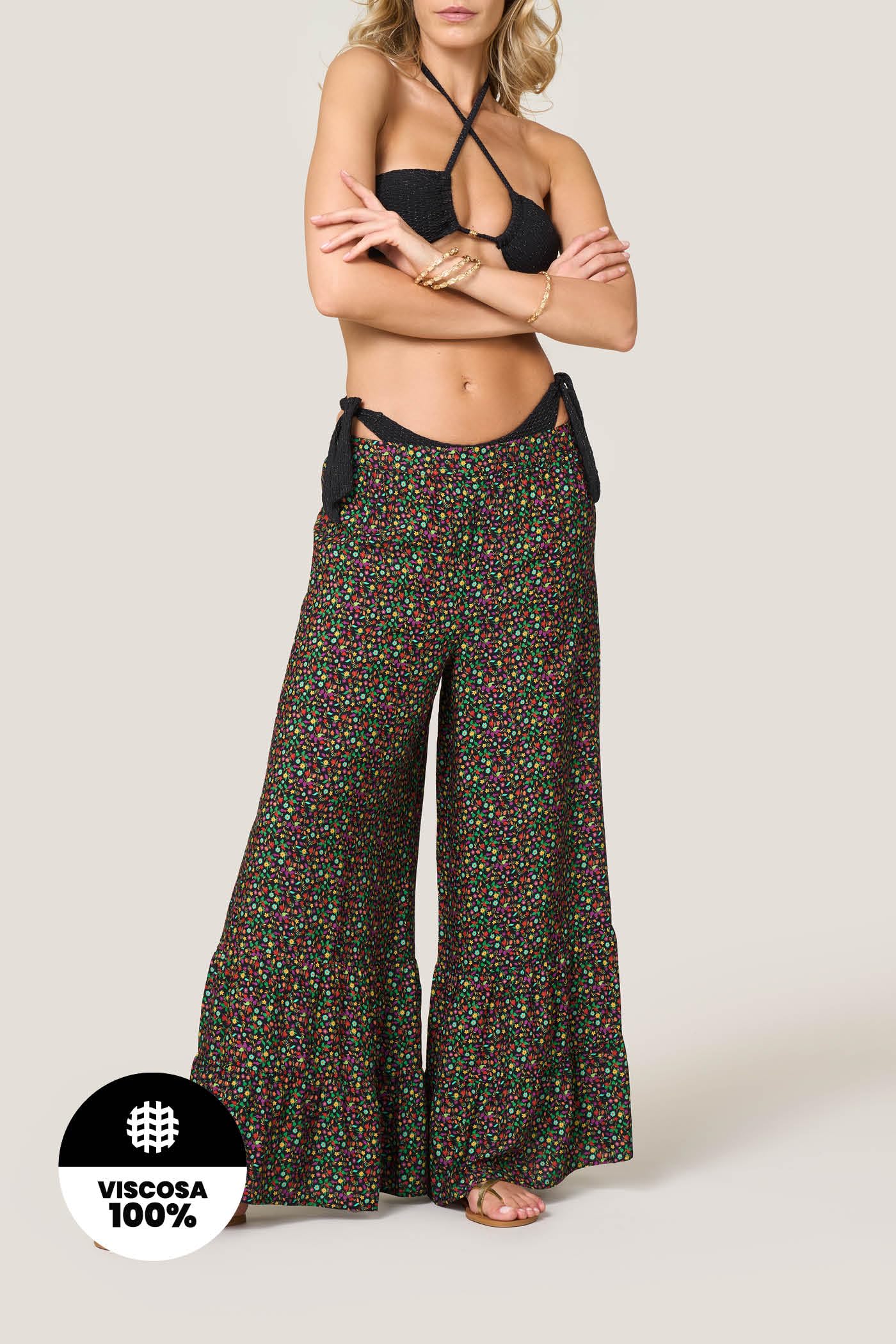 Goldenpoint Wonderland copricostume pantaloni lunghi floreale