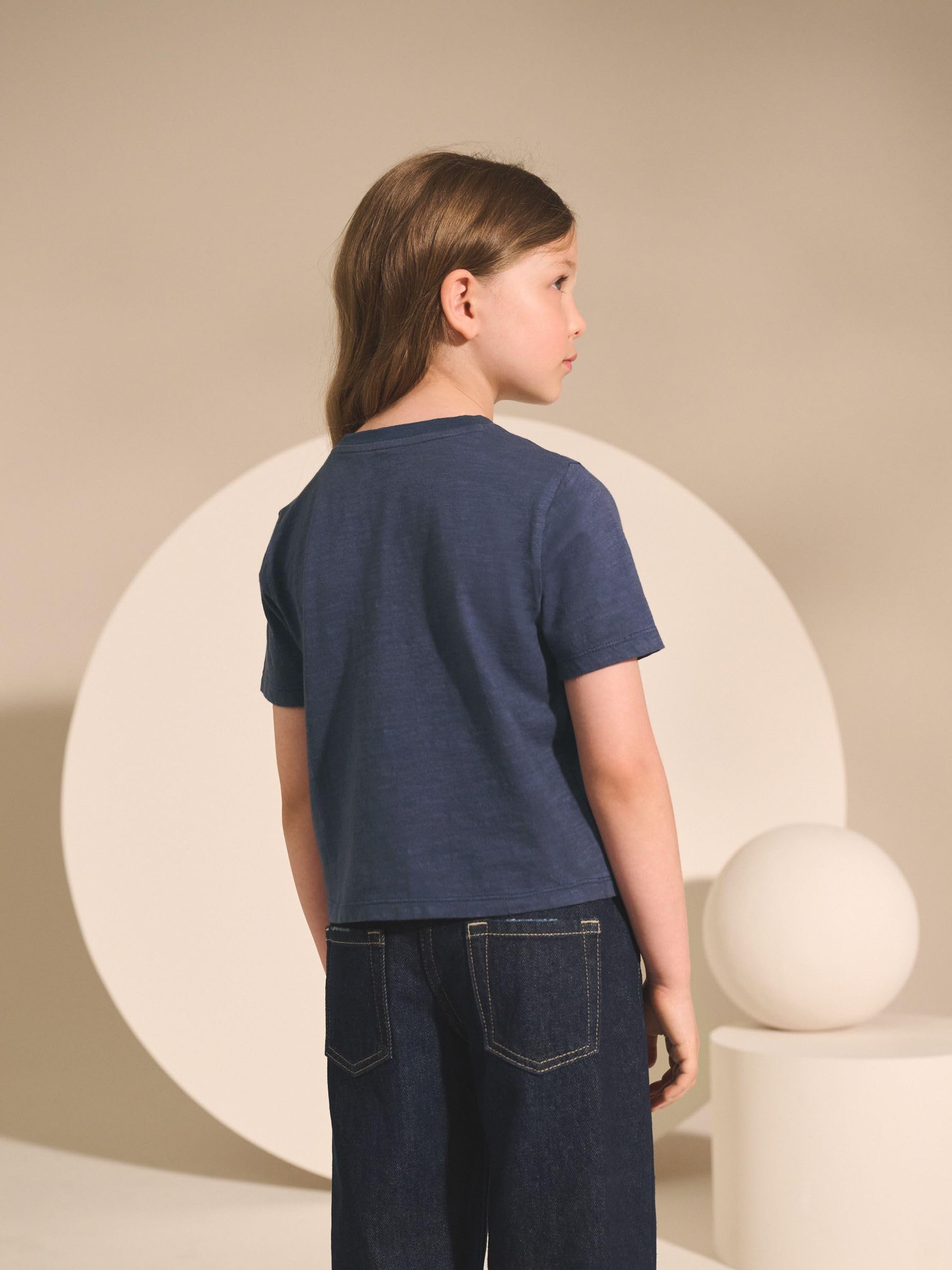 Next T-Shirt Farfalle Bambina 134 con Paillettes
