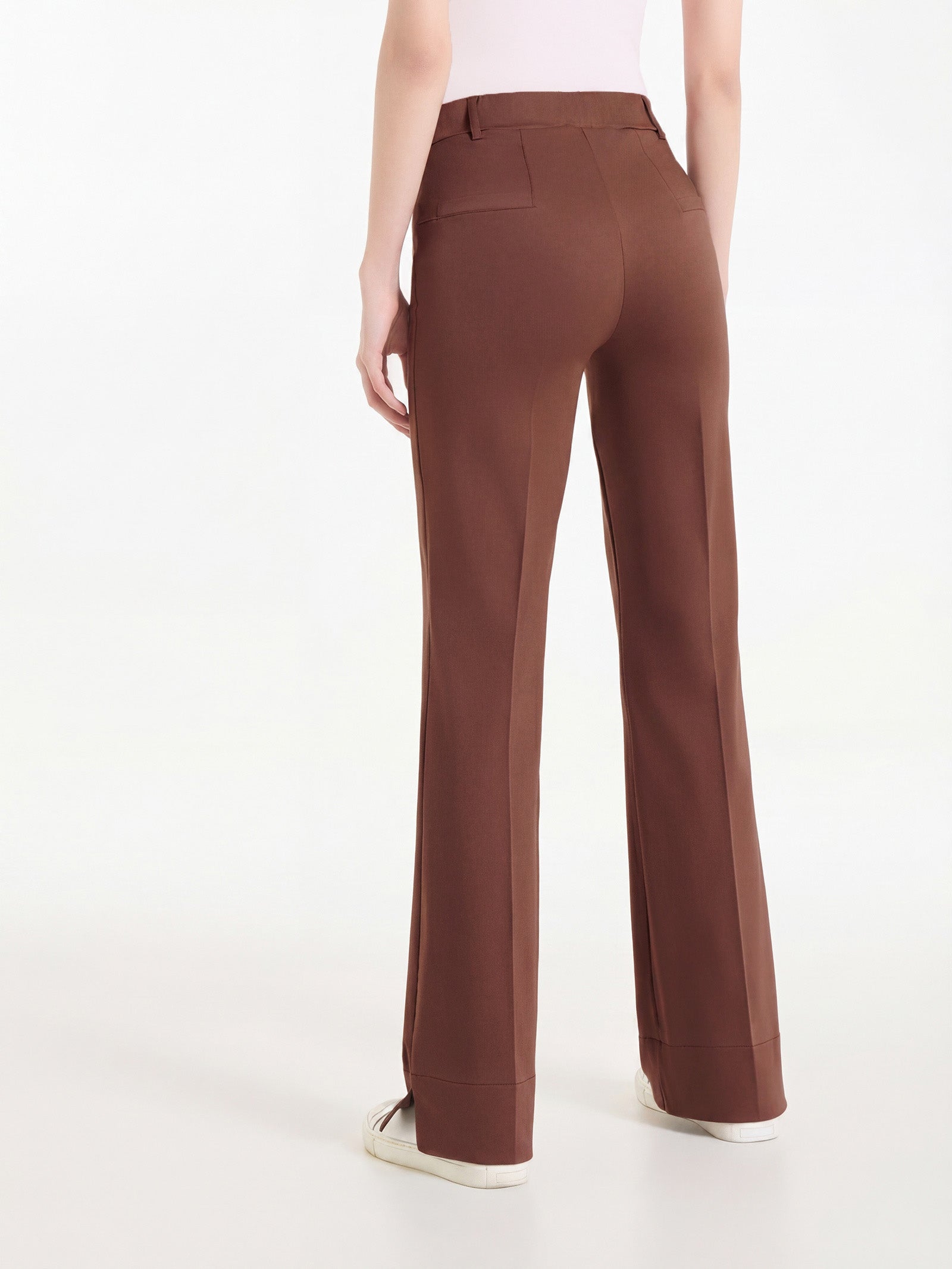 Ragno Satin Power Pantalone Flare Cappuccino con Spacco