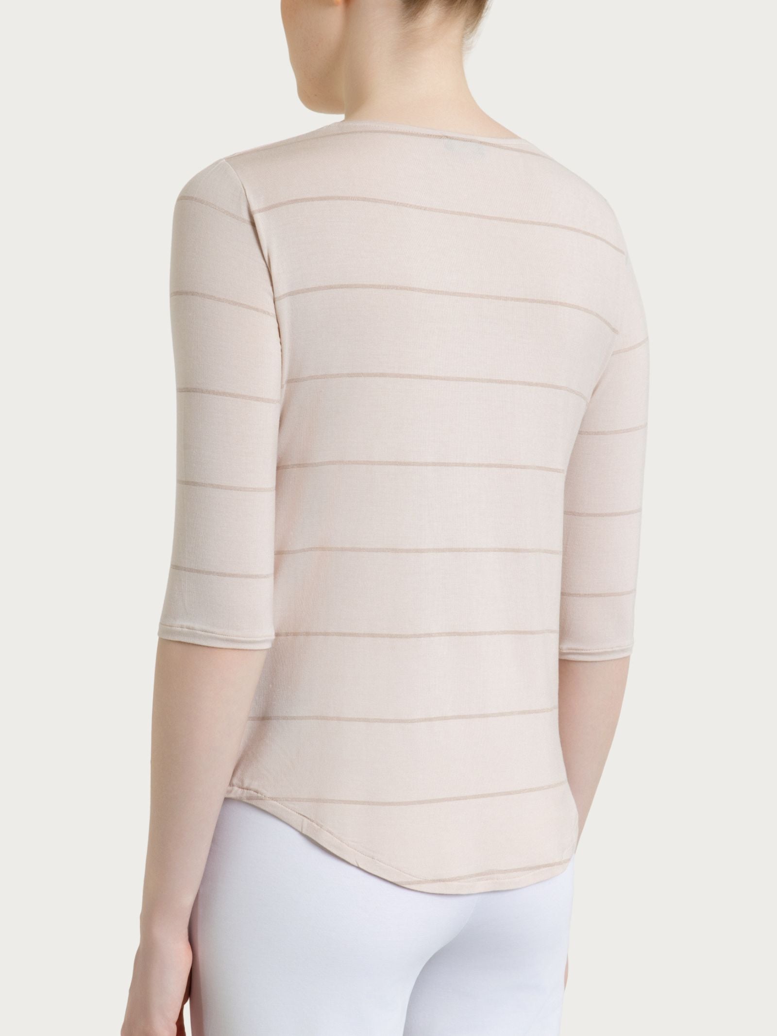 Ragno Summer Light Maglietta Micro Righe Almond Peach