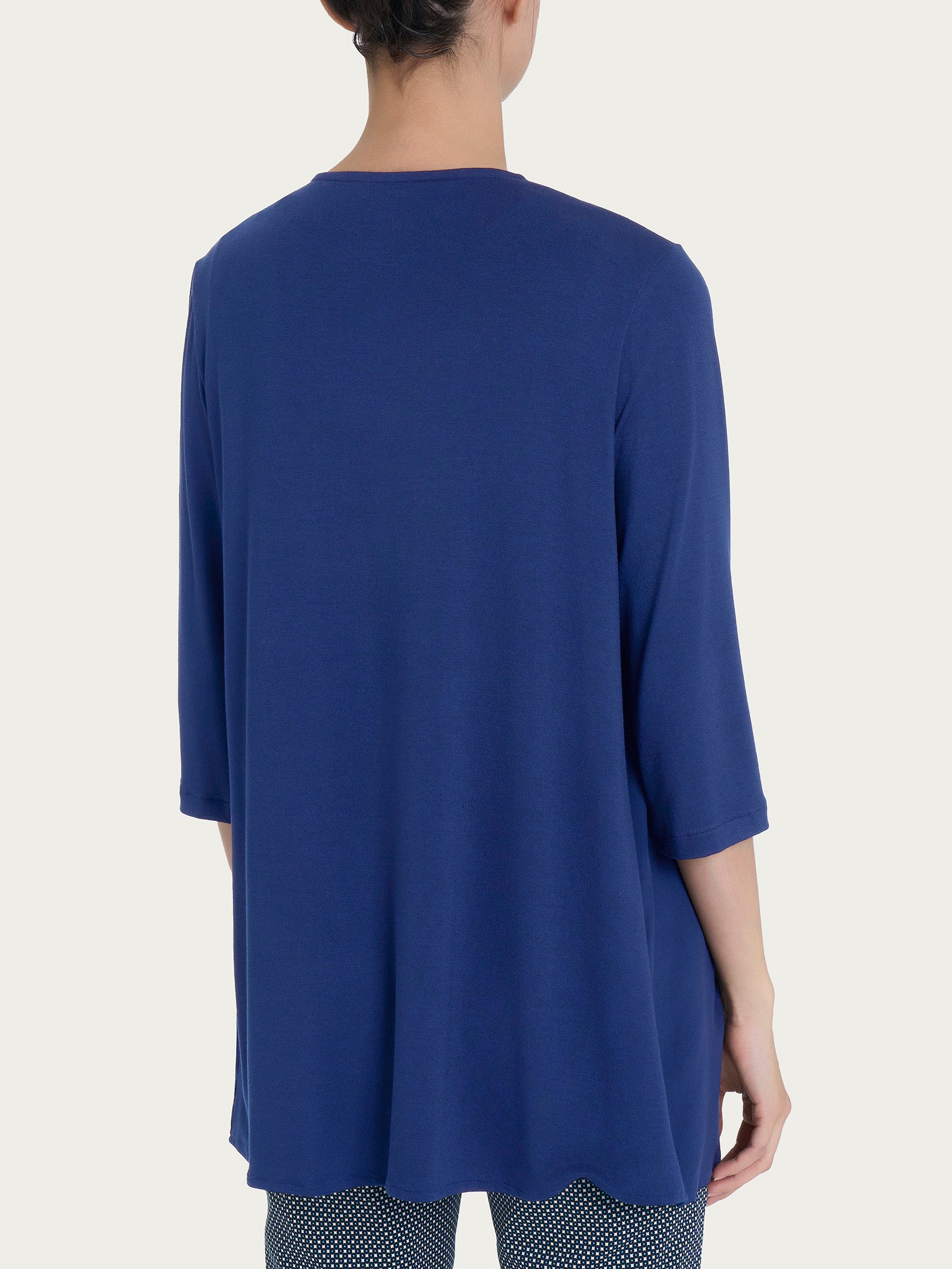 Ragno Viscosa Summer cardigan donna blu manica 3/4