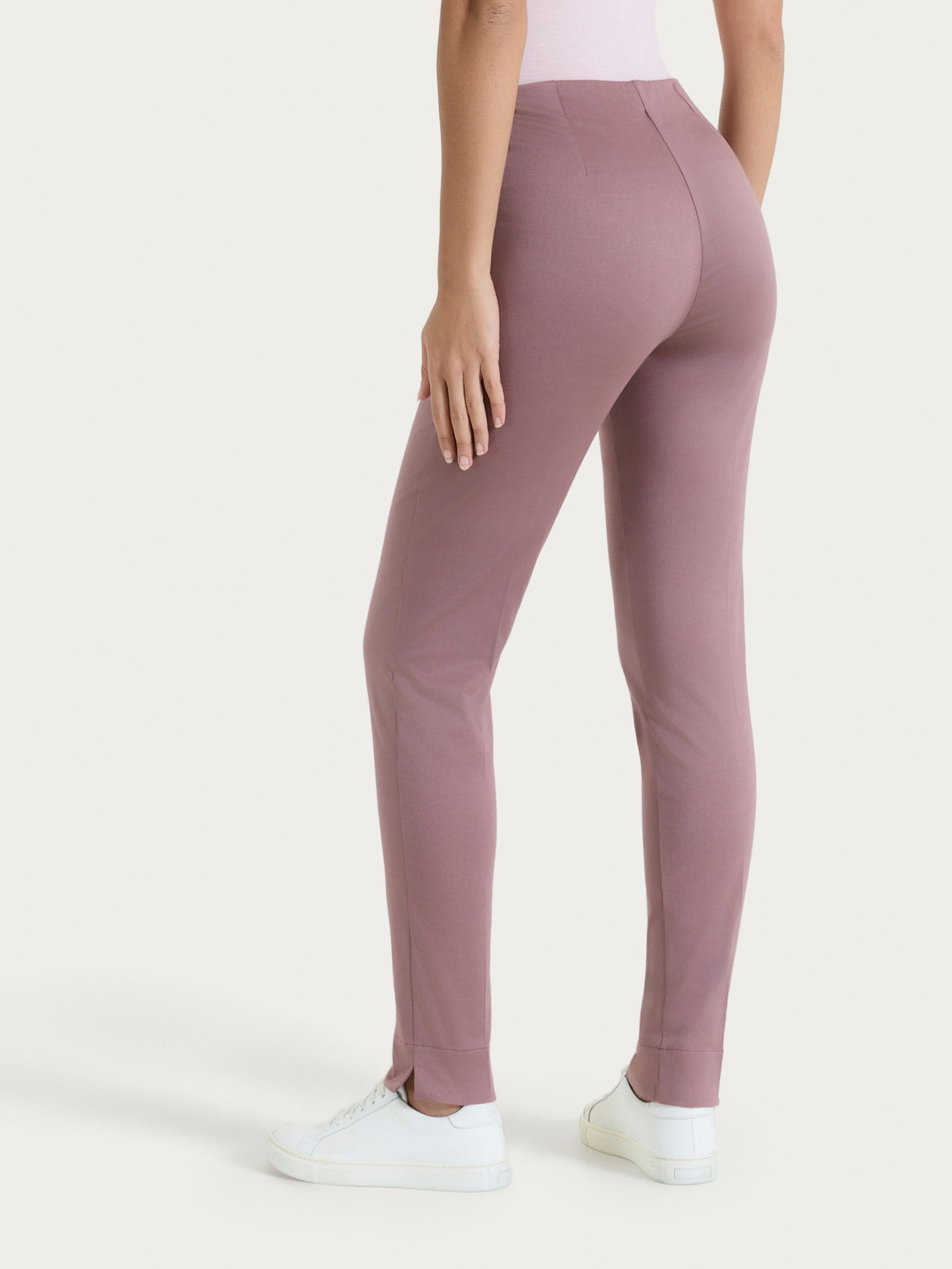 Ragno Satin Power pantalone sigaretta Twilight Mauve skinny