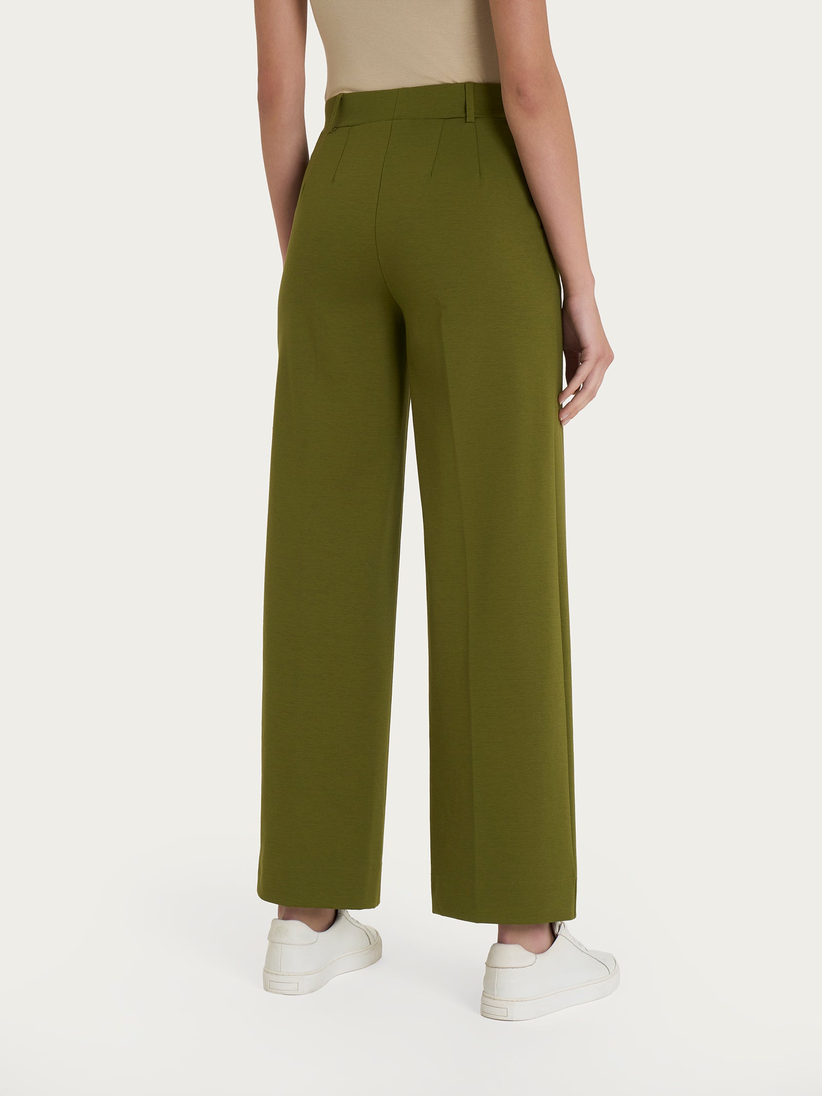 Ragno Compact Light Pantalone Ampio Sphagnum wide leg donna