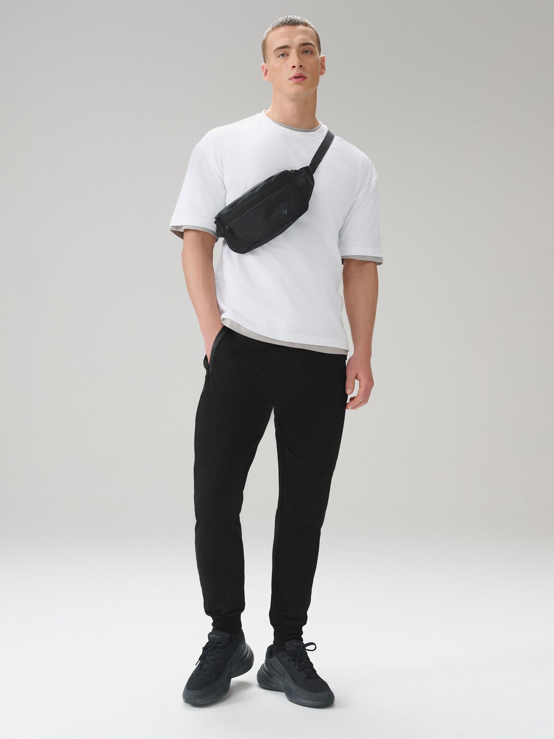 Next pantaloni jogging interlock uomo L morbidi polsini