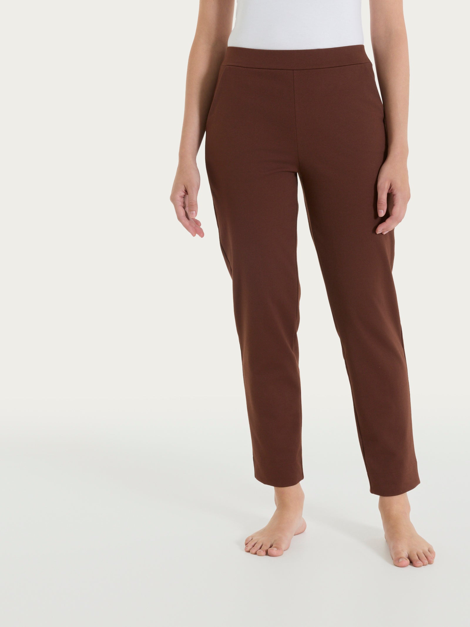 Ragno Jersey Cotone Pantalone Carota Chocolate Fondant con tasche