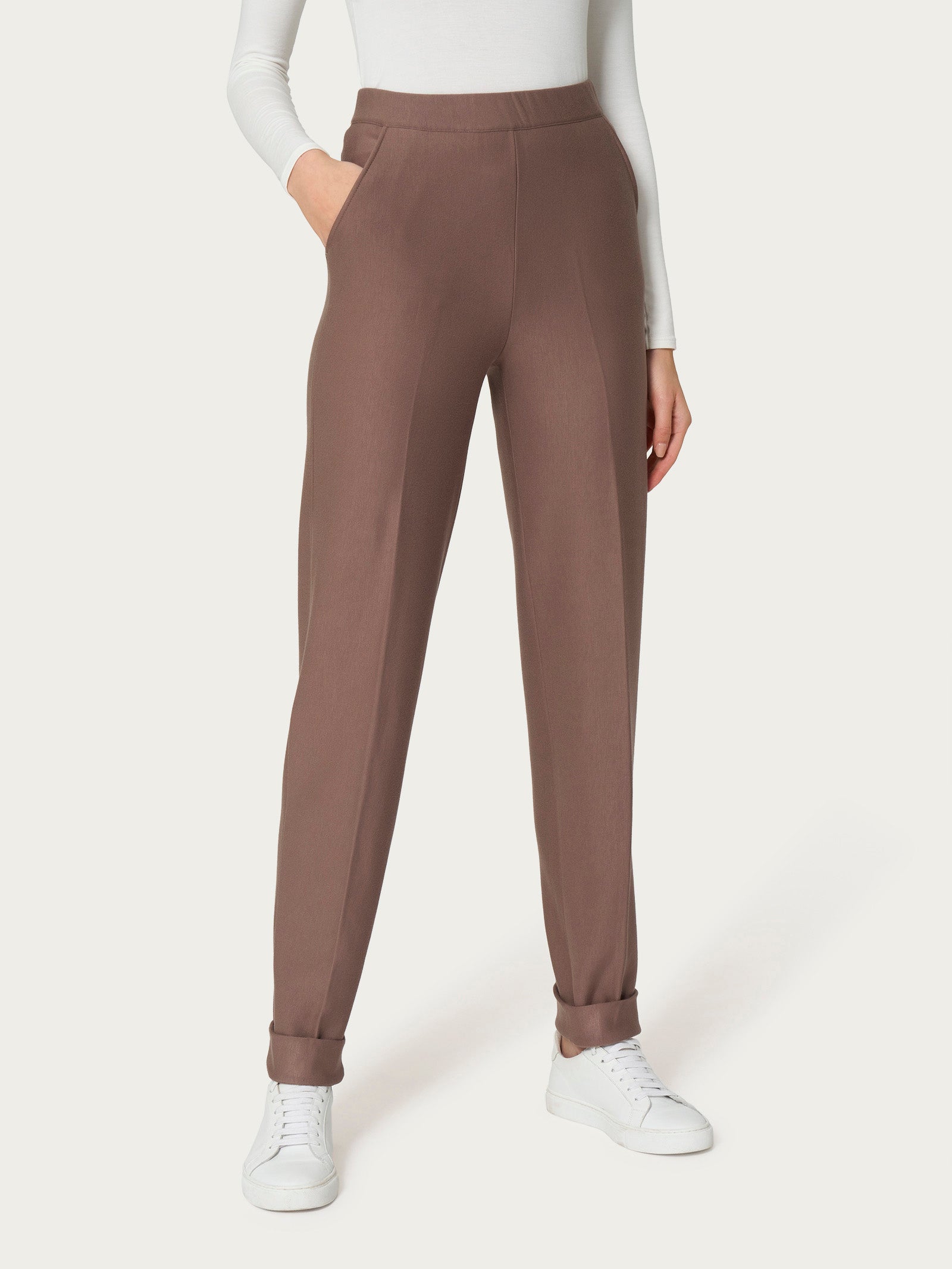 Ragno Comfort pantalone chino marrone felpa tasche