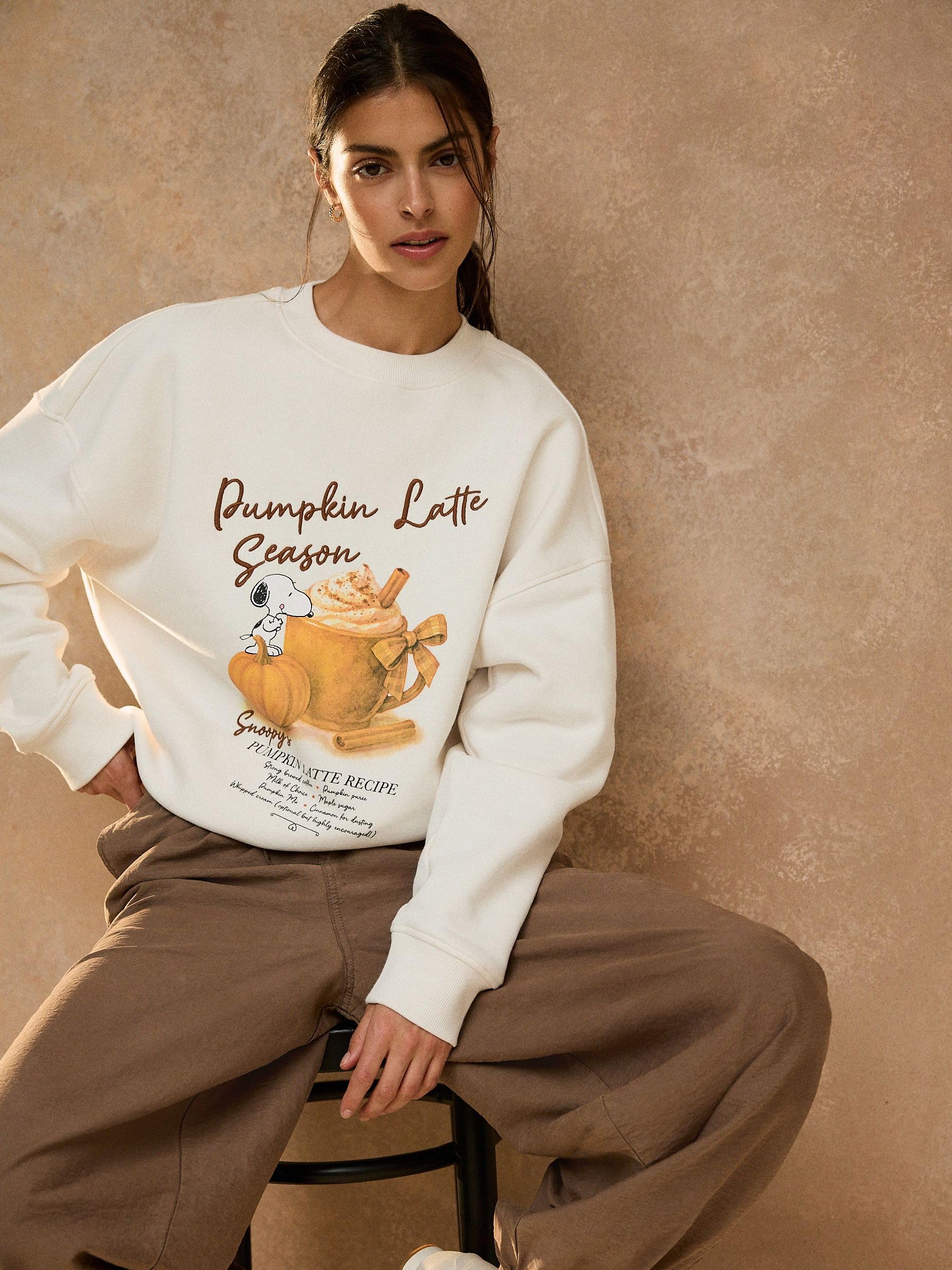 Next Pumpkin Latte Snoopy felpa donna M