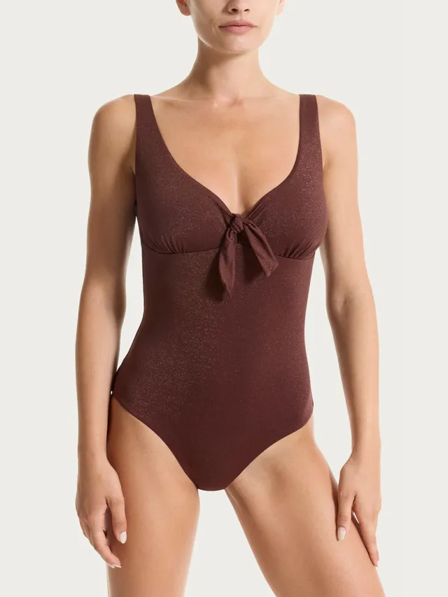 Ragno Costume Intero Nodo Microfibra Lurex Chocolate Fondant