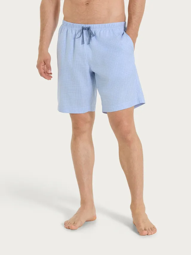 Ragno Classic Pantaloncino Pigiama Cotone Uomo Blue Check