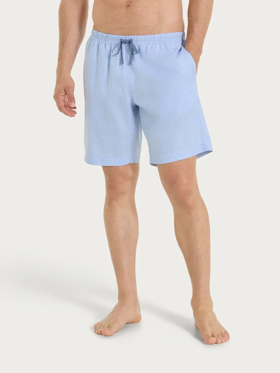 Ragno Classic Pantaloncino Pigiama Cotone Uomo Blue Check